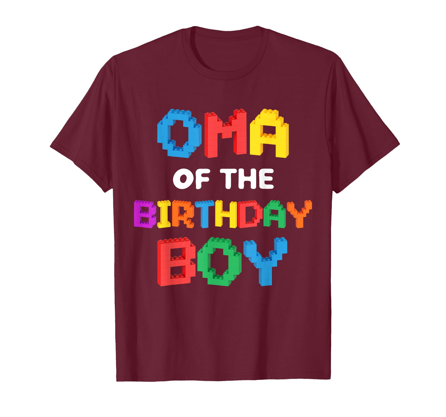 Oma of the Birthday Boy Master Builder Bricks Blocks T-Shirt
