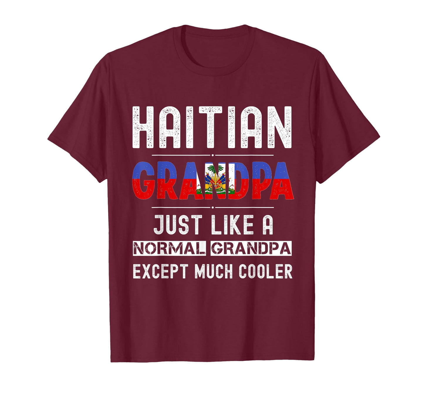 Haitian Grandpa fathers day from kids son funny men birthday T-Shirt