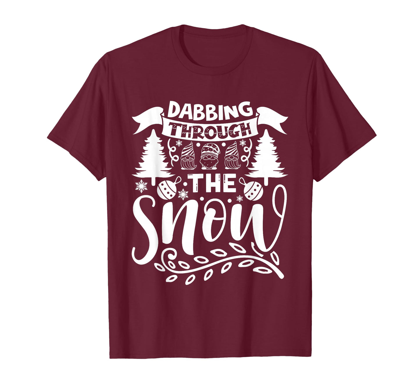 Funny Christmas Party Costume Dabbing Through The Snow T-Shirt