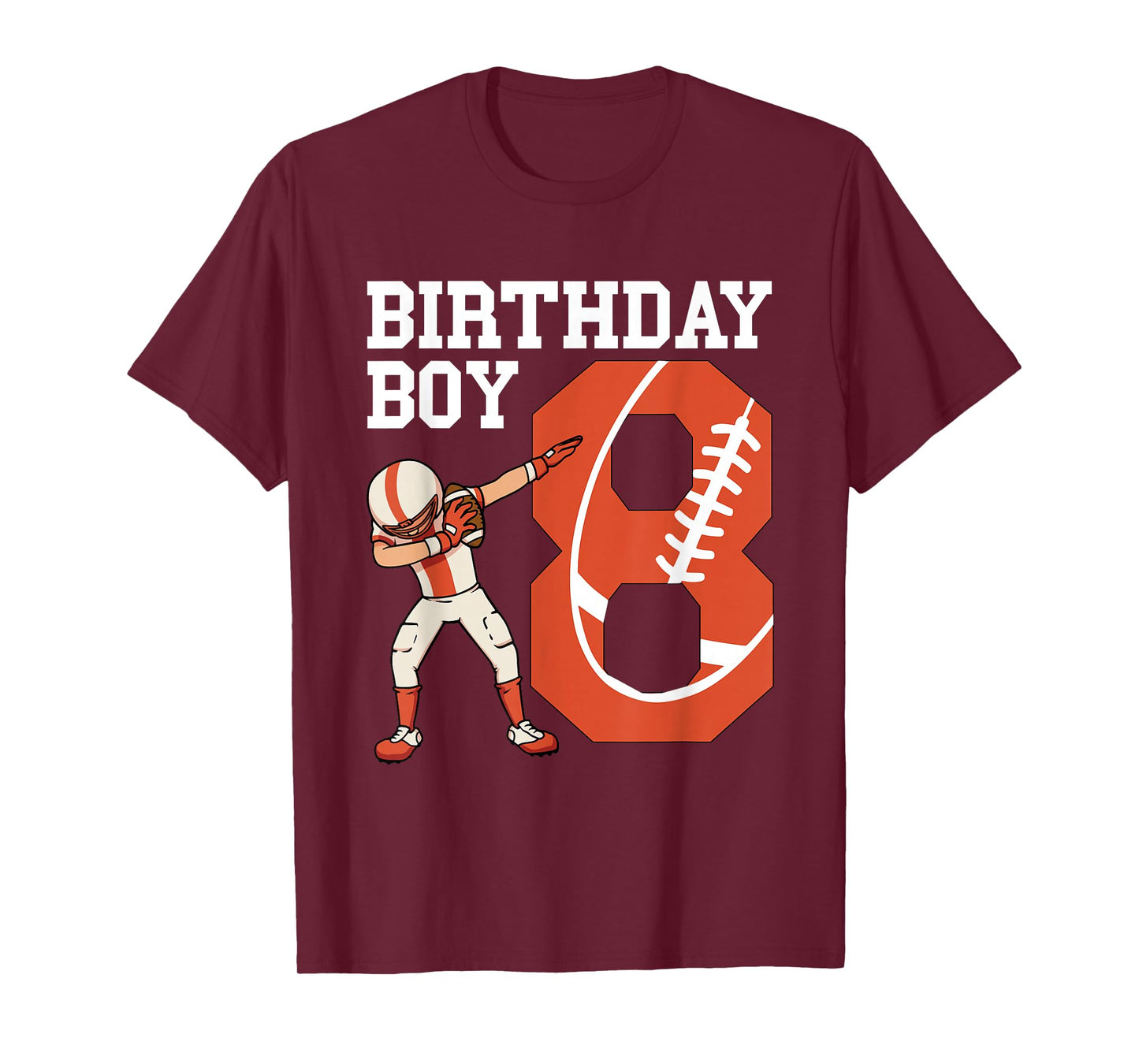 8 Years Old Boy Football Player 8th Football Birthday Boys T-Shirt
