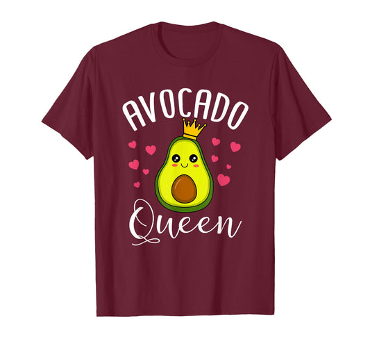 Cute Avocado Queen Funny Vegan Women T-Shirt