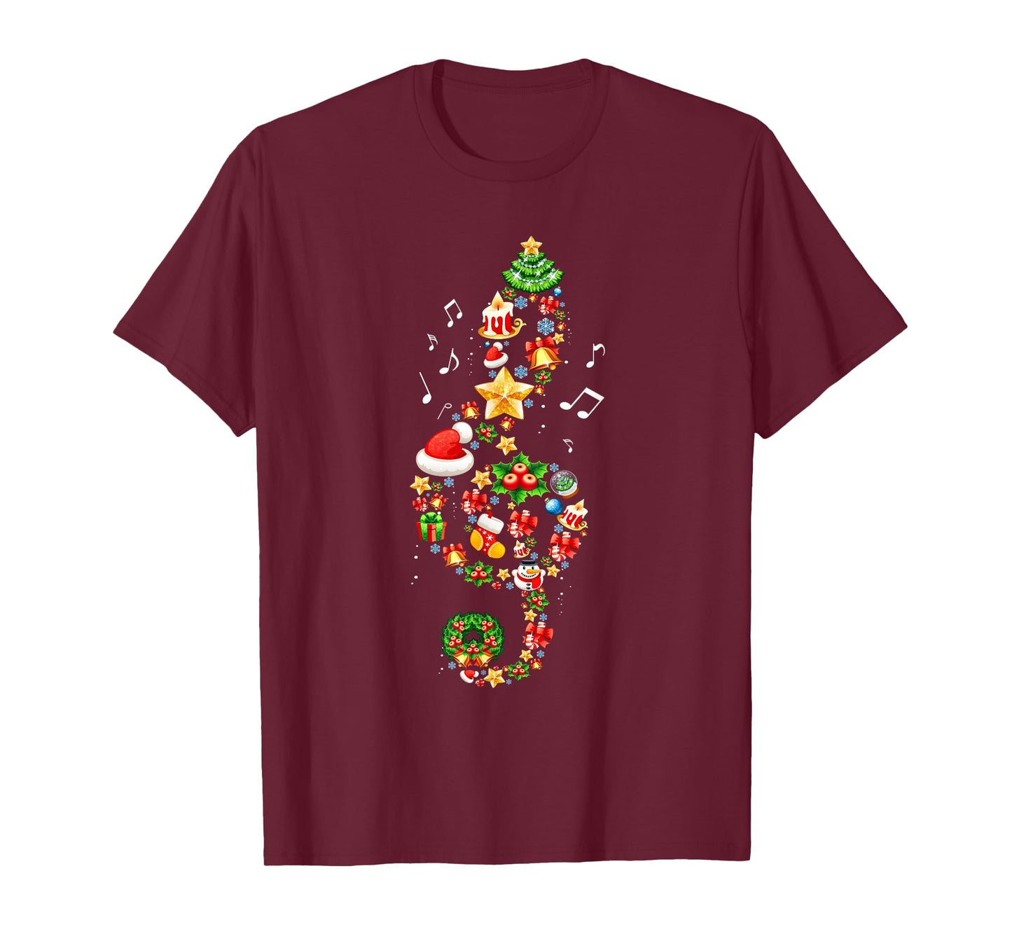 Christmas Musical Note Music Lover Teacher Sing Carols Xmas T-Shirt for Men Women Kids