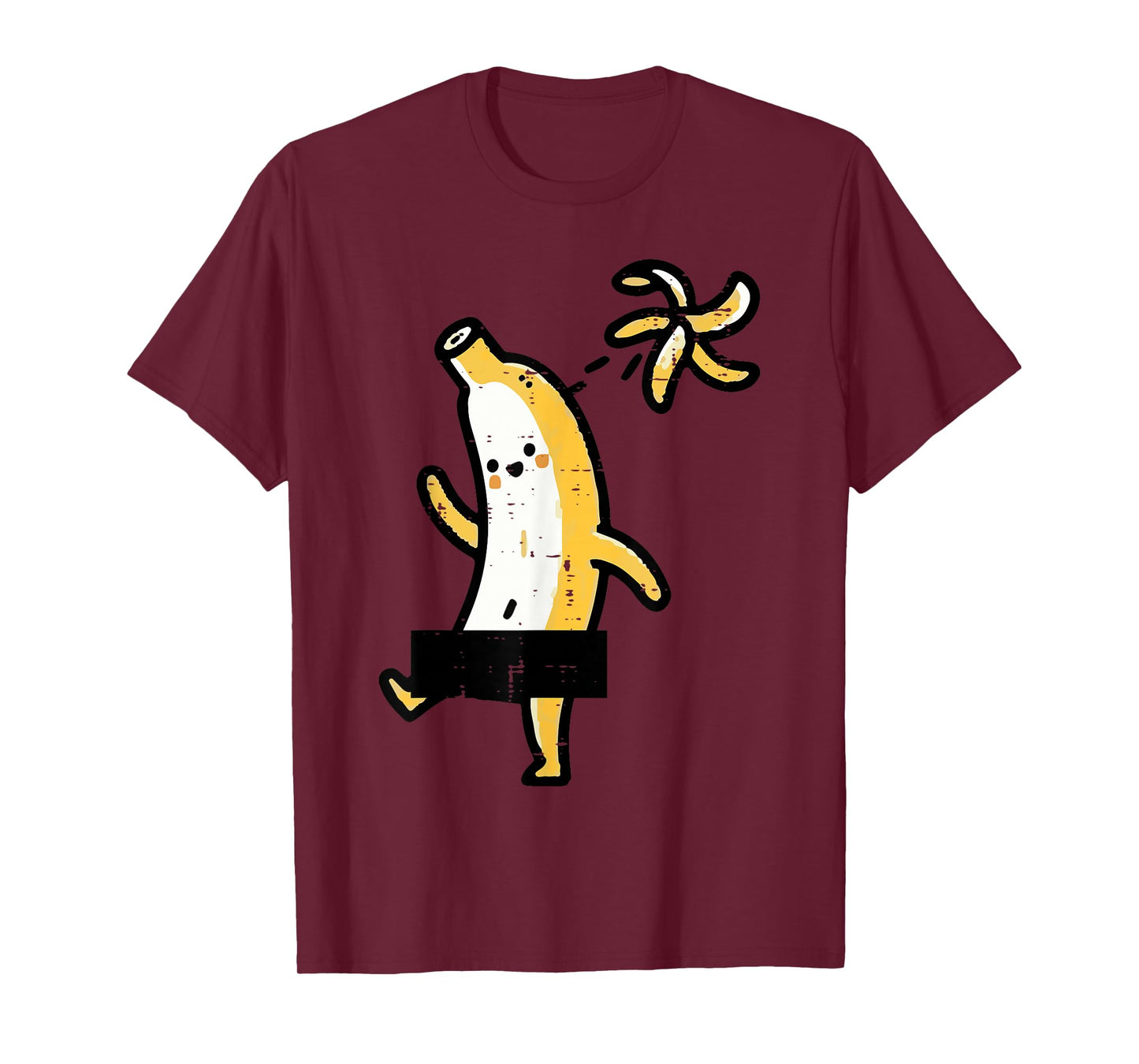 Banana Throwing Away Peel Funny Fruit Meme Men Women Kids T-Shirt