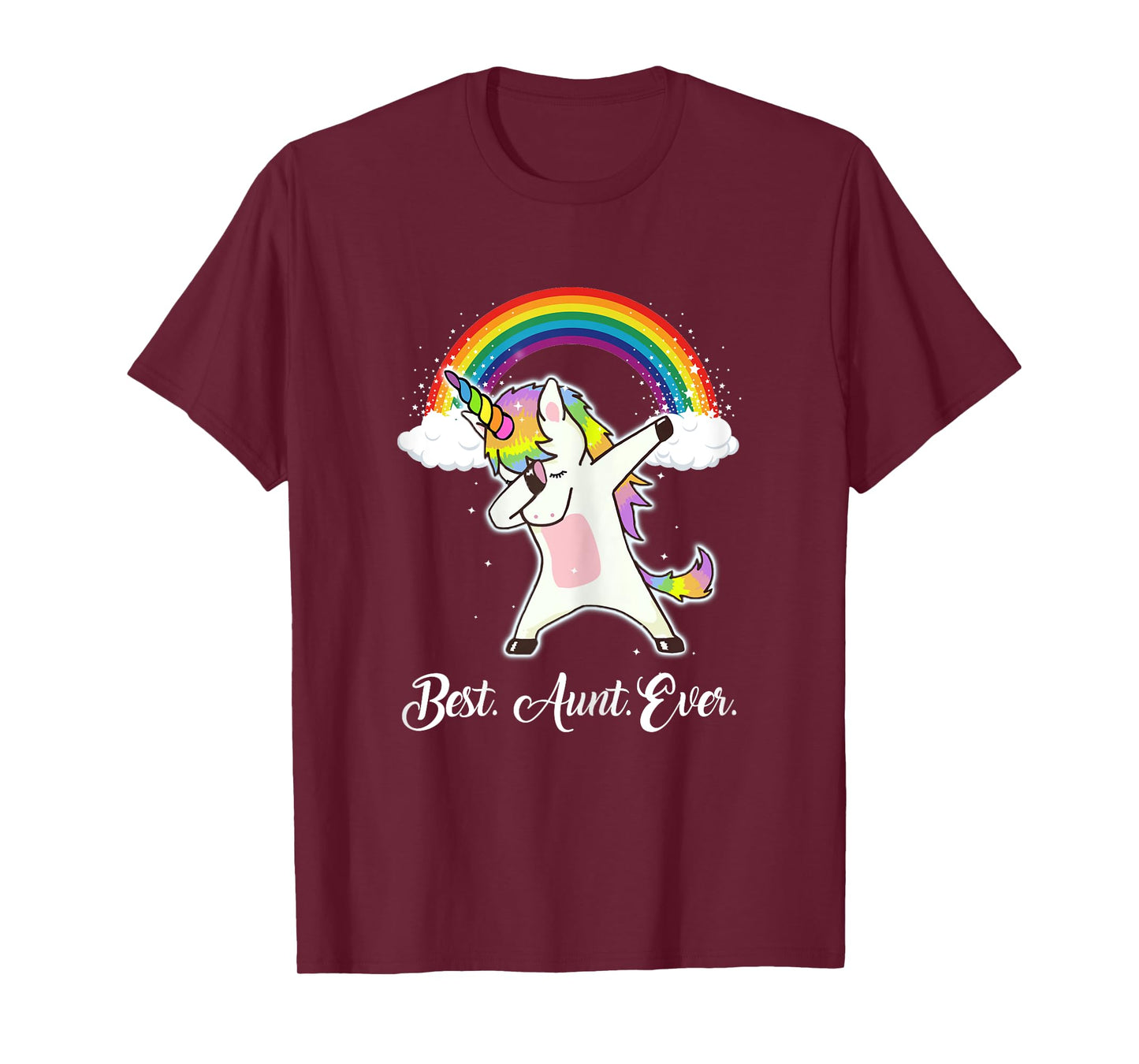 Rainbow Unicorn Aunt Shirt Best Aunt Ever T-Shirt