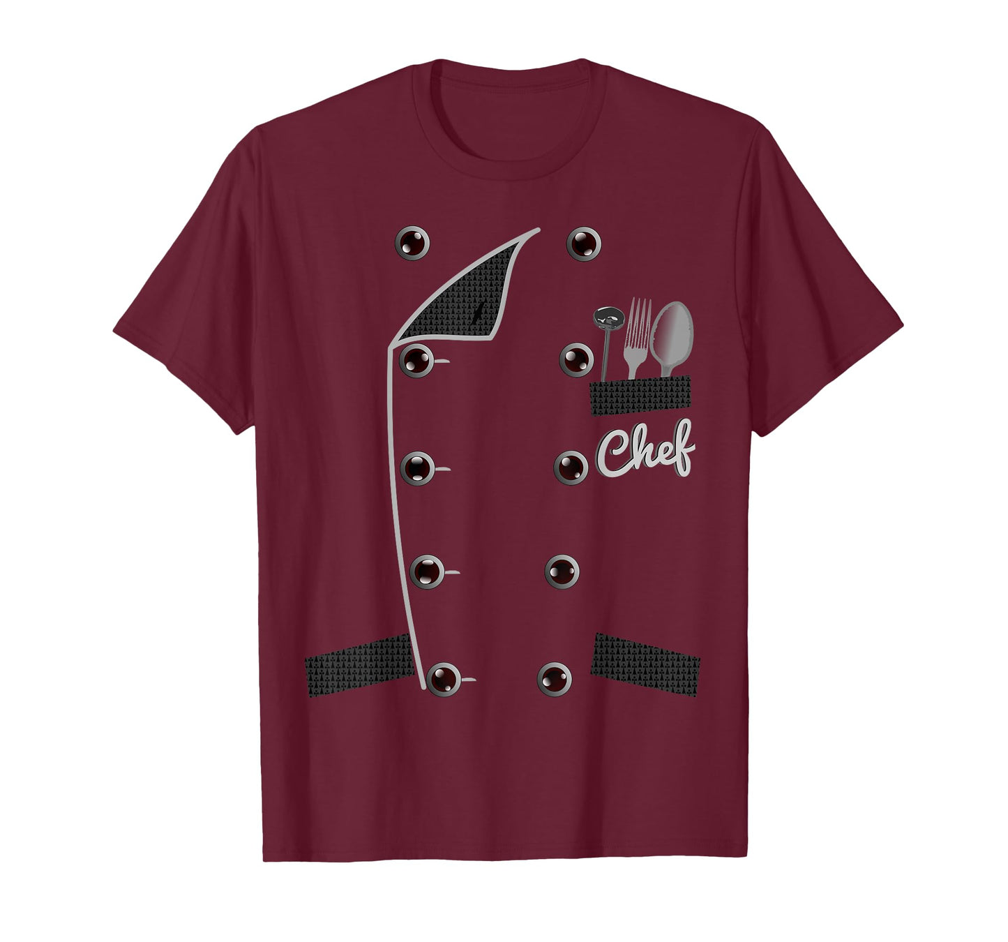Chef TShirt Uniform Jacket Faux Funny Cook Shirt for Cooking T-Shirt