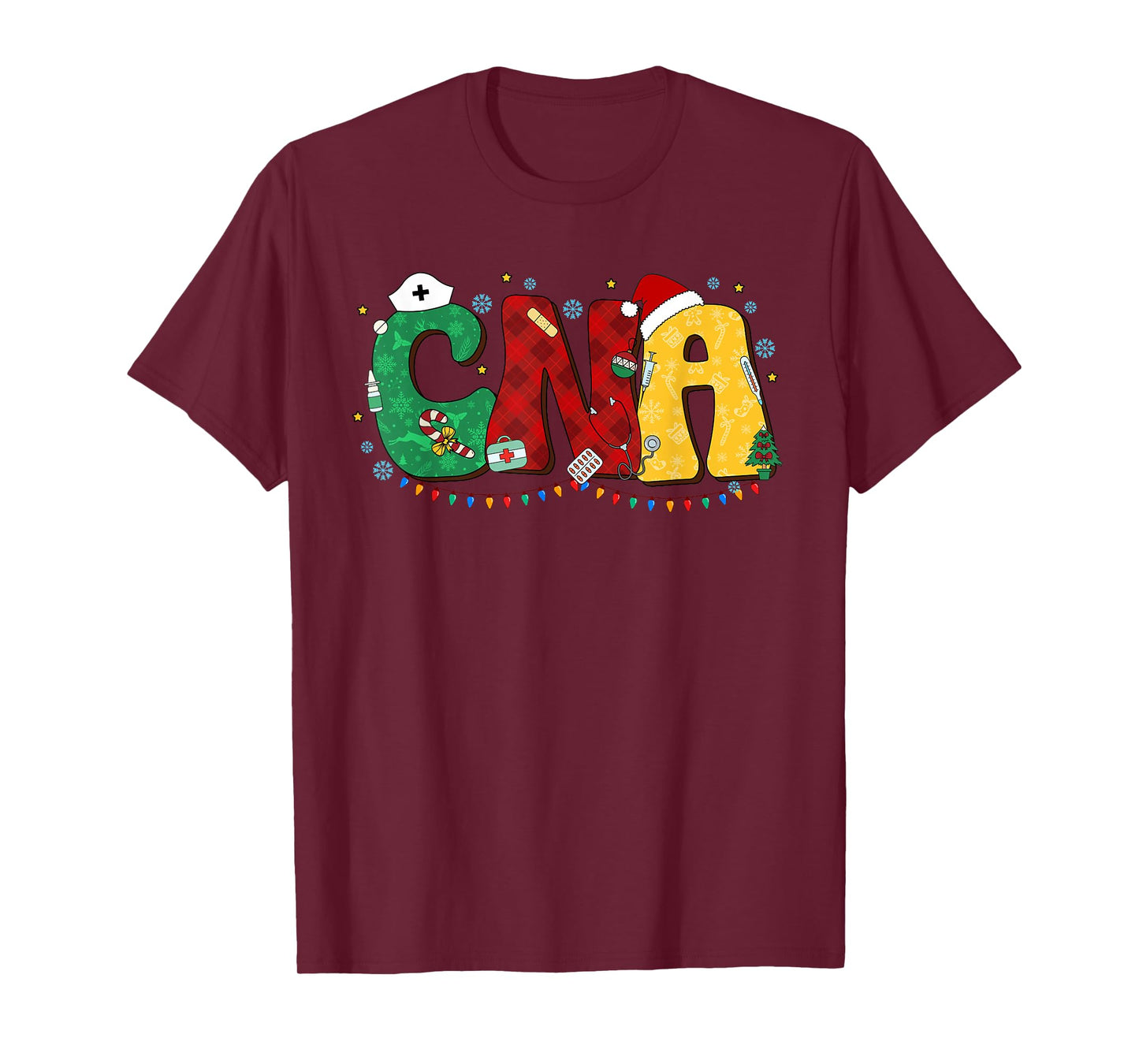CNA Christmas Certified Nurse Assistant Nursing Aide Holiday T-Shirt