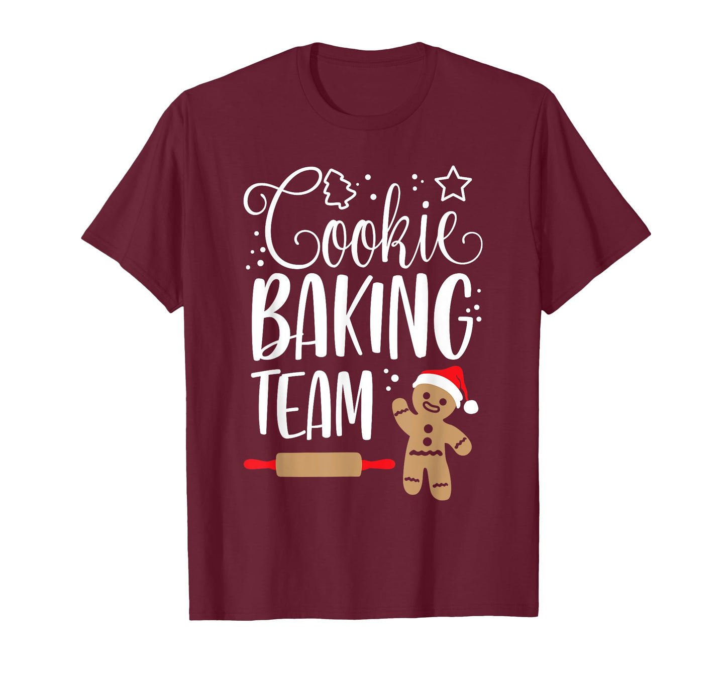 Cookie Baking Team Christmas Squad Xmas Crew m Gingerbread T-Shirt