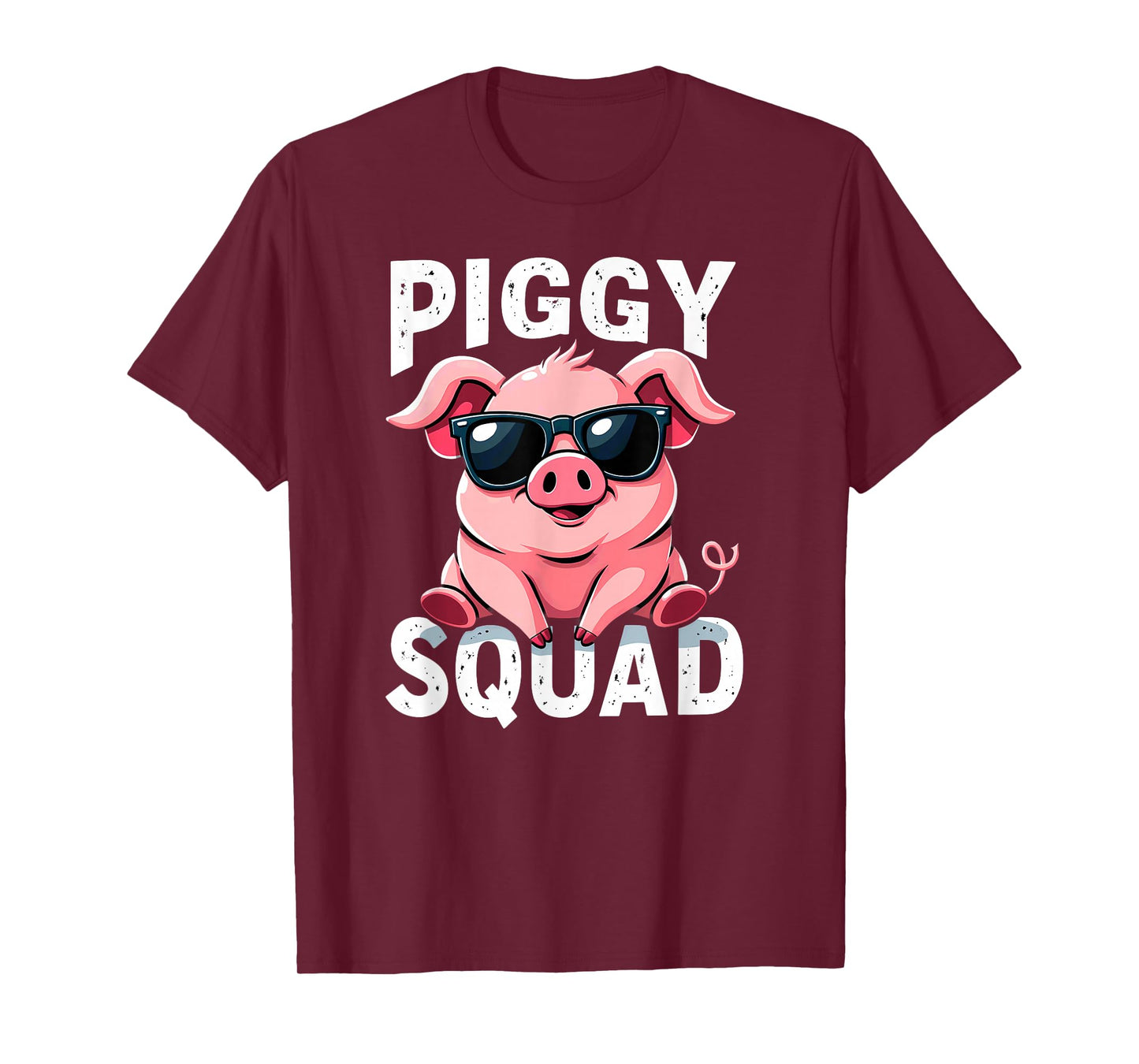 Cute Pig with Sunglasses Piggy Squad Farmer T-Shirt