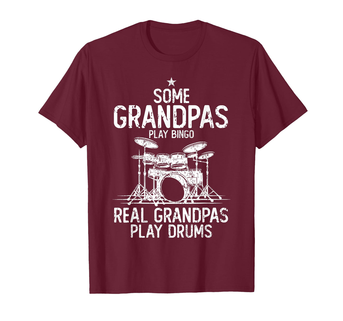 Real Grandpa Play Drums Funny Drummer Grandpa Percussionist T-Shirt
