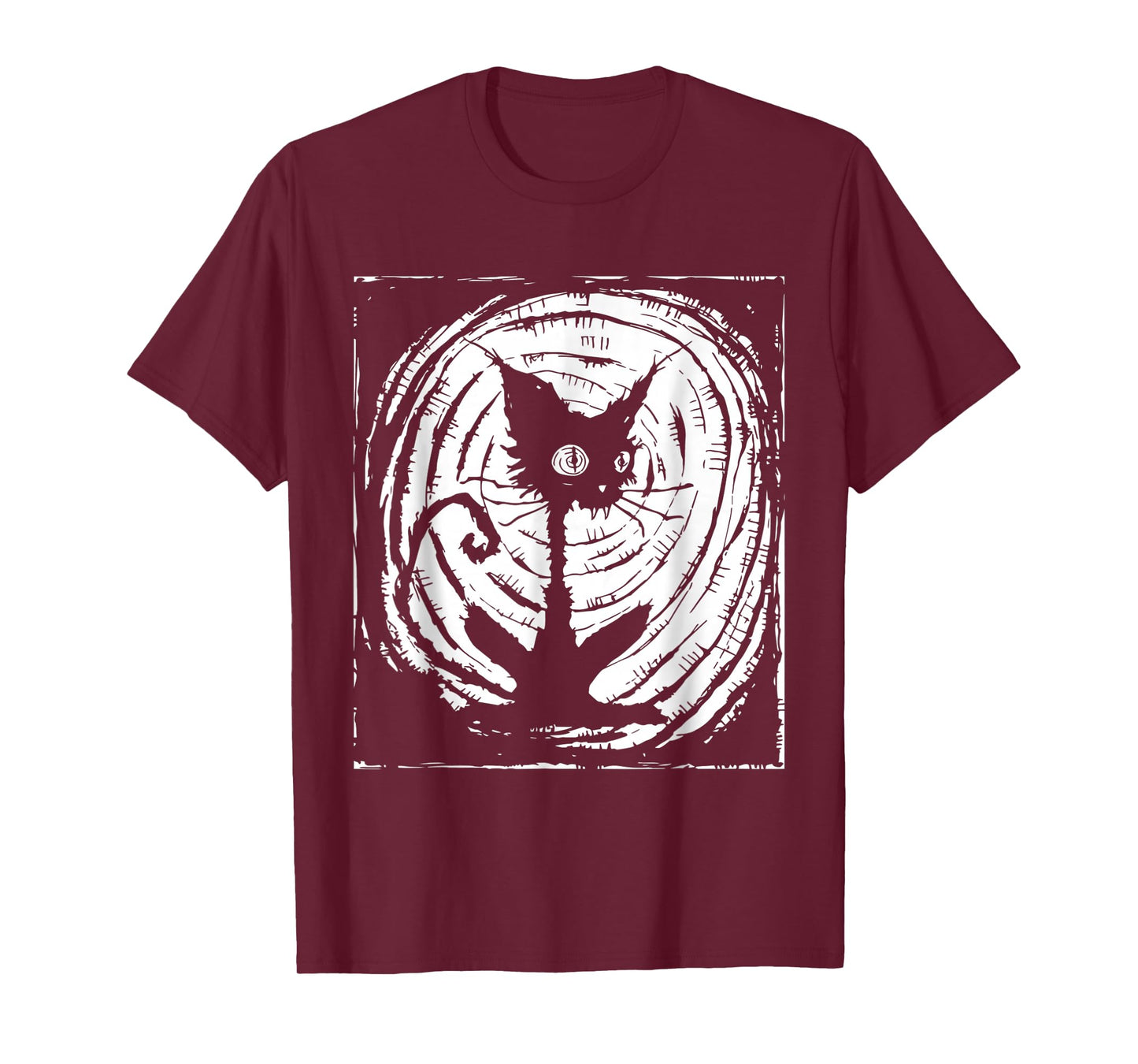 Black Cat Lazy Halloween Costume Scary Creepy T-Shirt