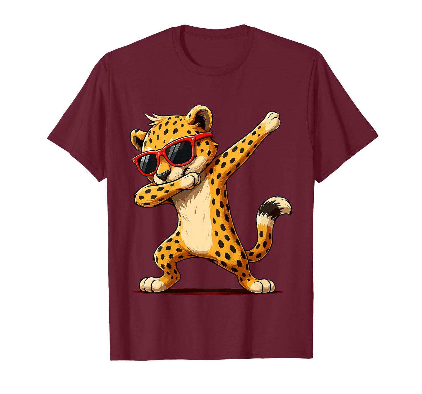Kids Dabbing Cheetah Sunglasses Animal Cheetah T-Shirt