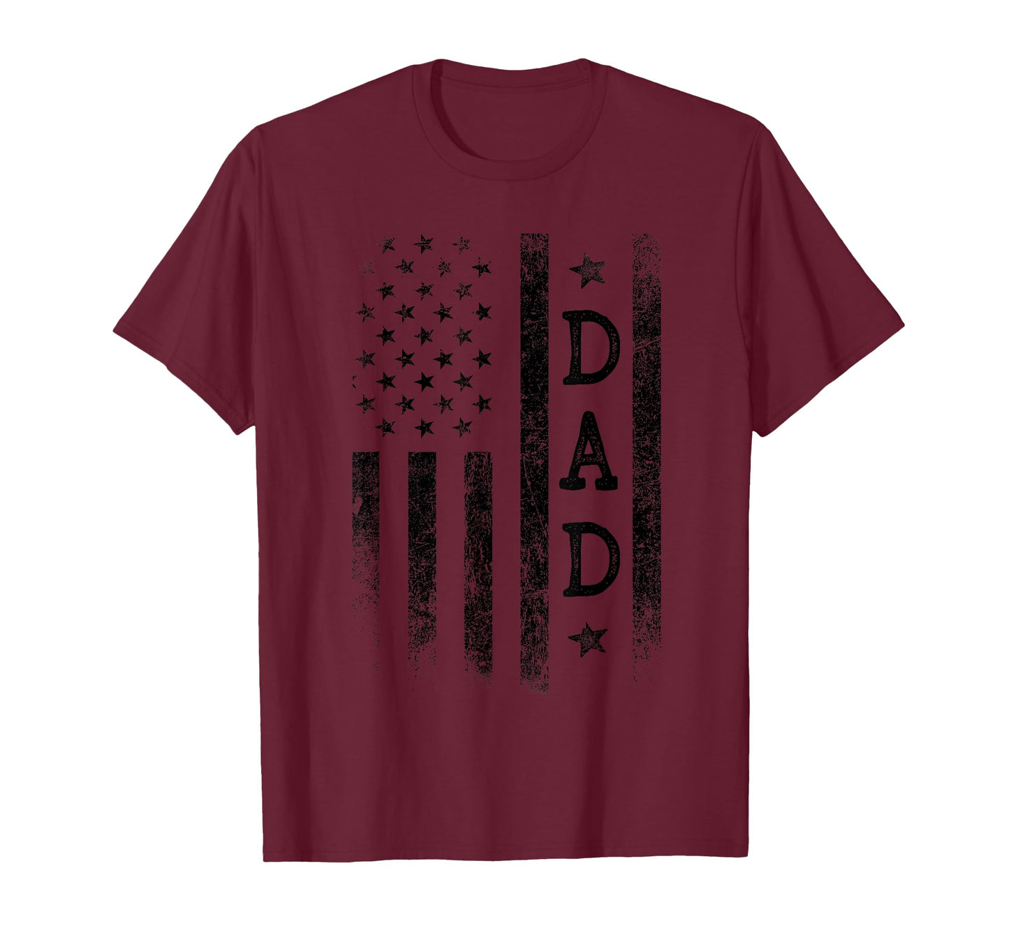 Dad Patriotic American USA Flag Father's Day Dad T-Shirt