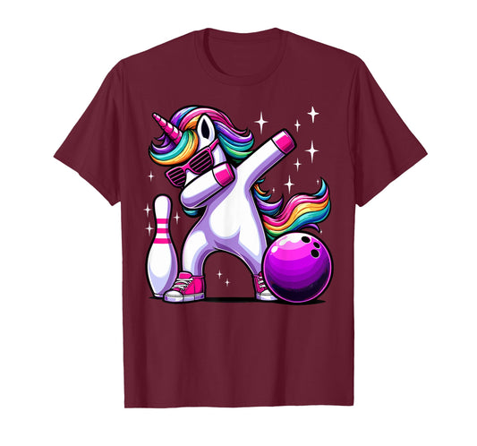 Unicorn Dabbing Bowling Squad T-Shirt