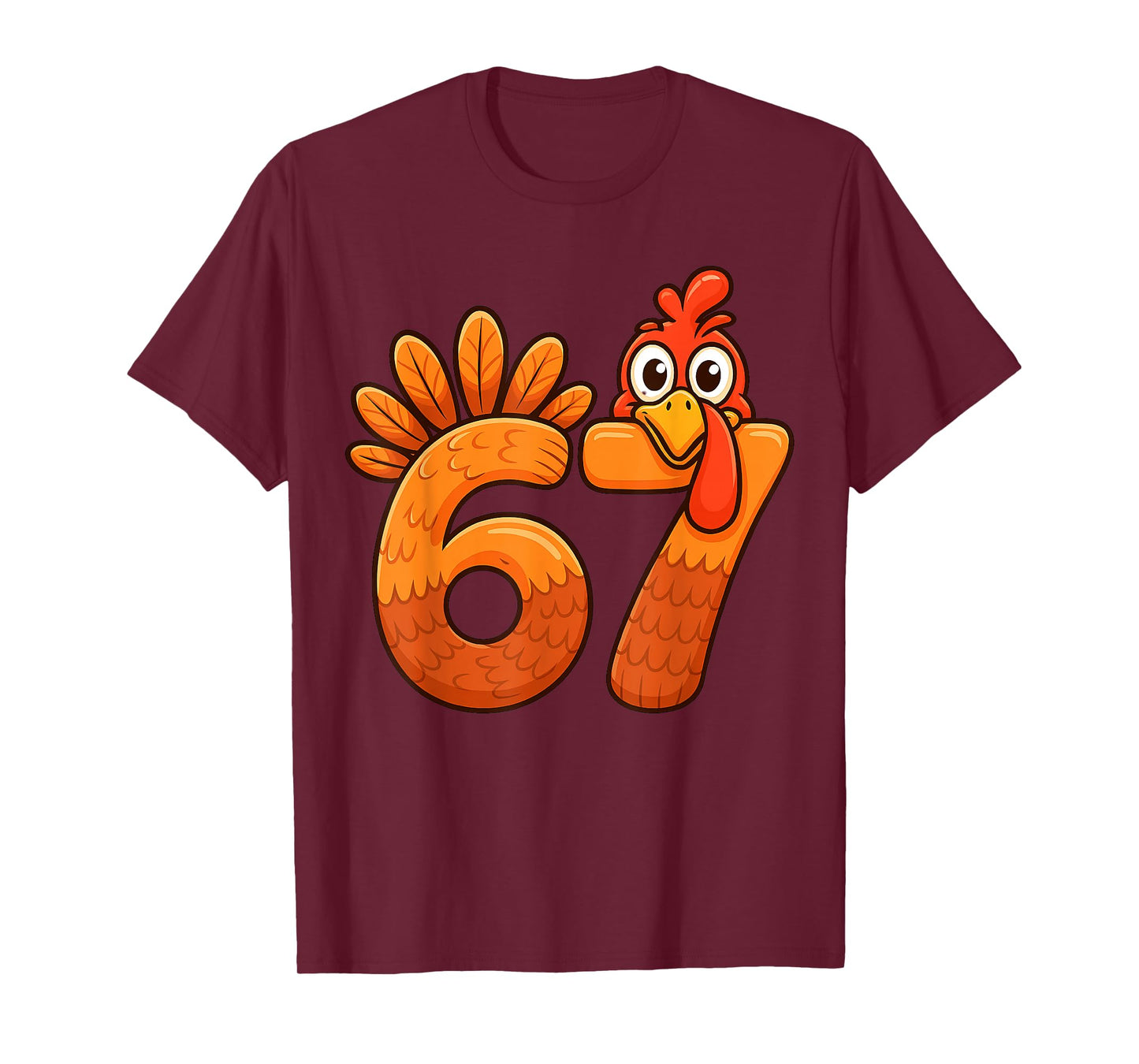 Thanksgiving 67 Funny Turkey Six Seven Thanksgiving Teacher T-Shirt