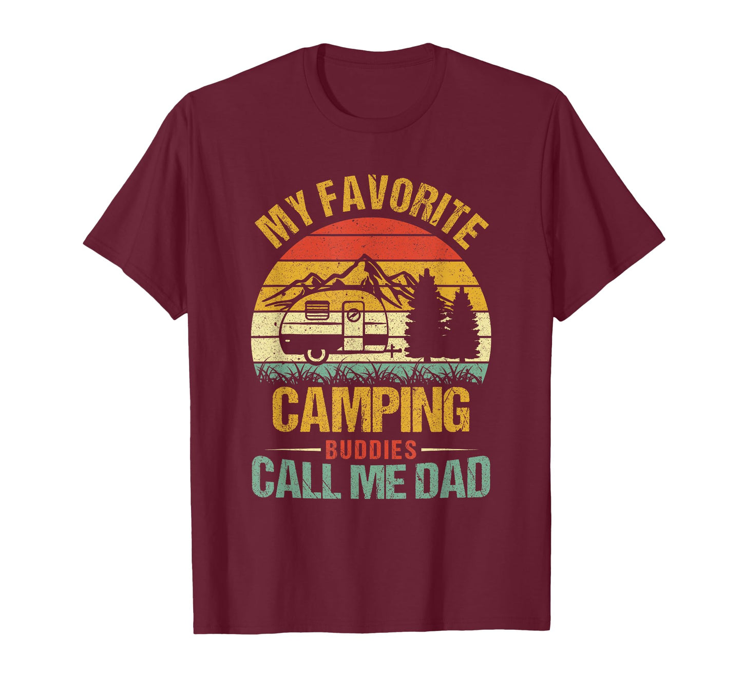 My Favorite Camping Buddies Call Me Dad Vintage Fathers Day T-Shirt