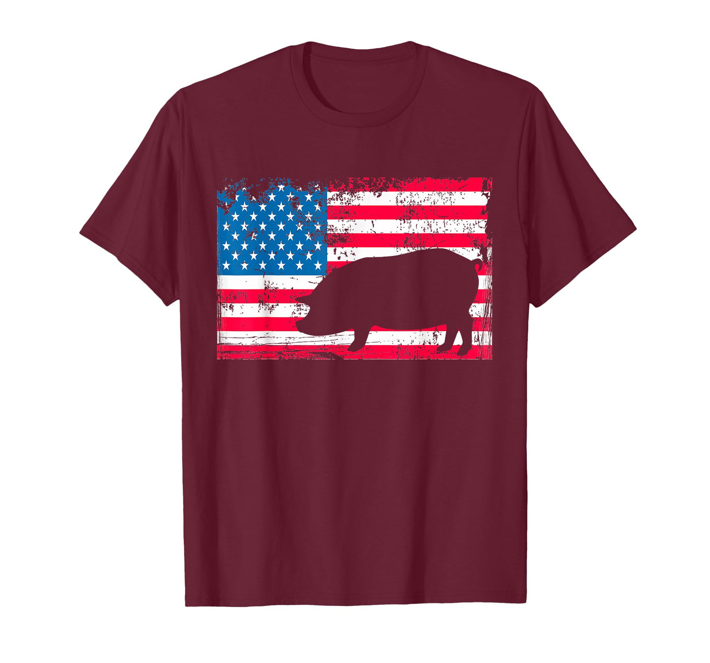 American Flag Pig Hog Shirt - State County Fair Swine Show T-Shirt