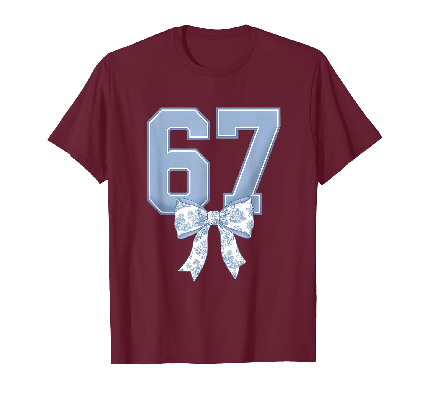 67 Design for Teachers 6 7 Meme Bow Girls Women Six Seven T-Shirt