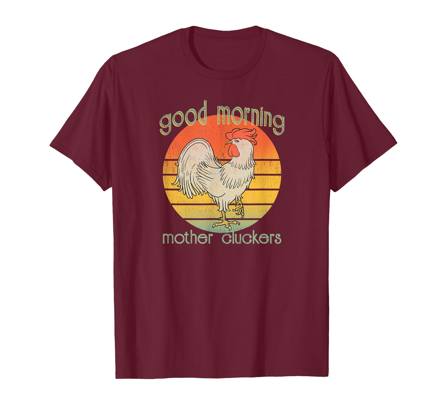 Cocky Rooster Morning Mother Cluckers Distressed Farmers T-Shirt