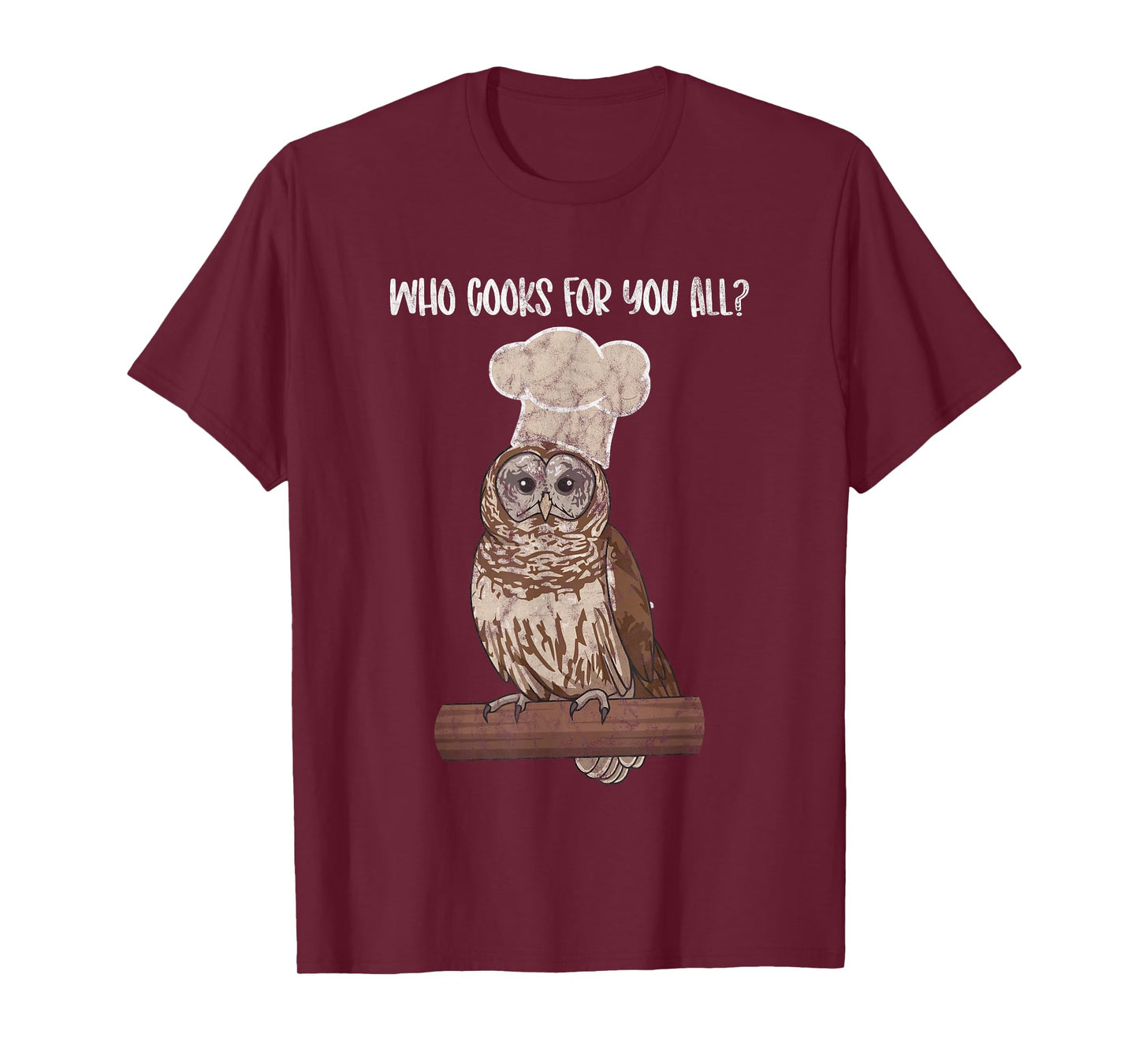 Barred Owl Chef owl lover, bird fan birder T-Shirt