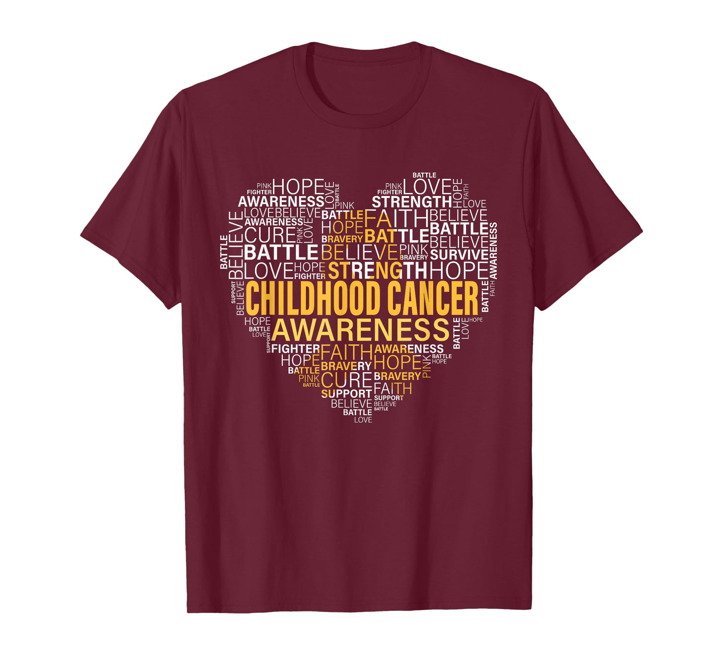 Childhood Cancer Awareness Hope Support Strong Warrior T-Shirt