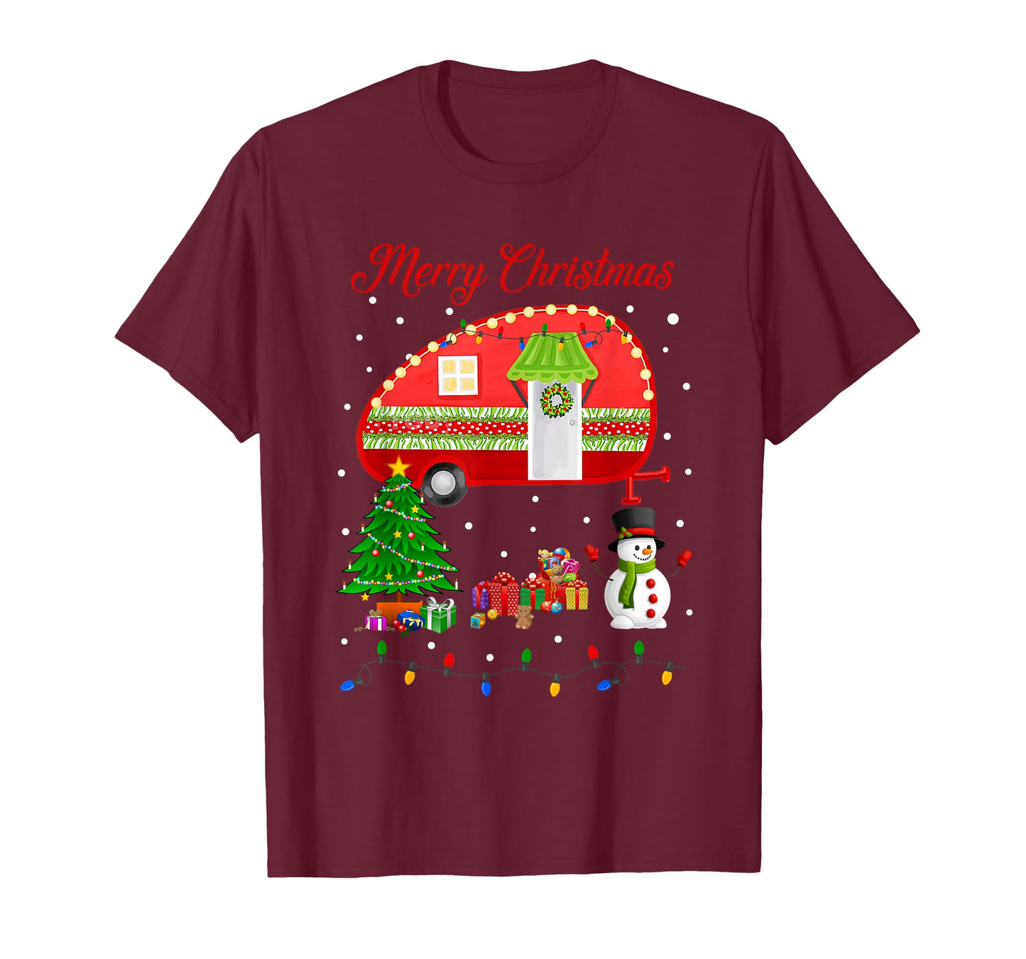 Camping Christmas Happy Camper Xmas Camp Gifts For Men Women T-Shirt