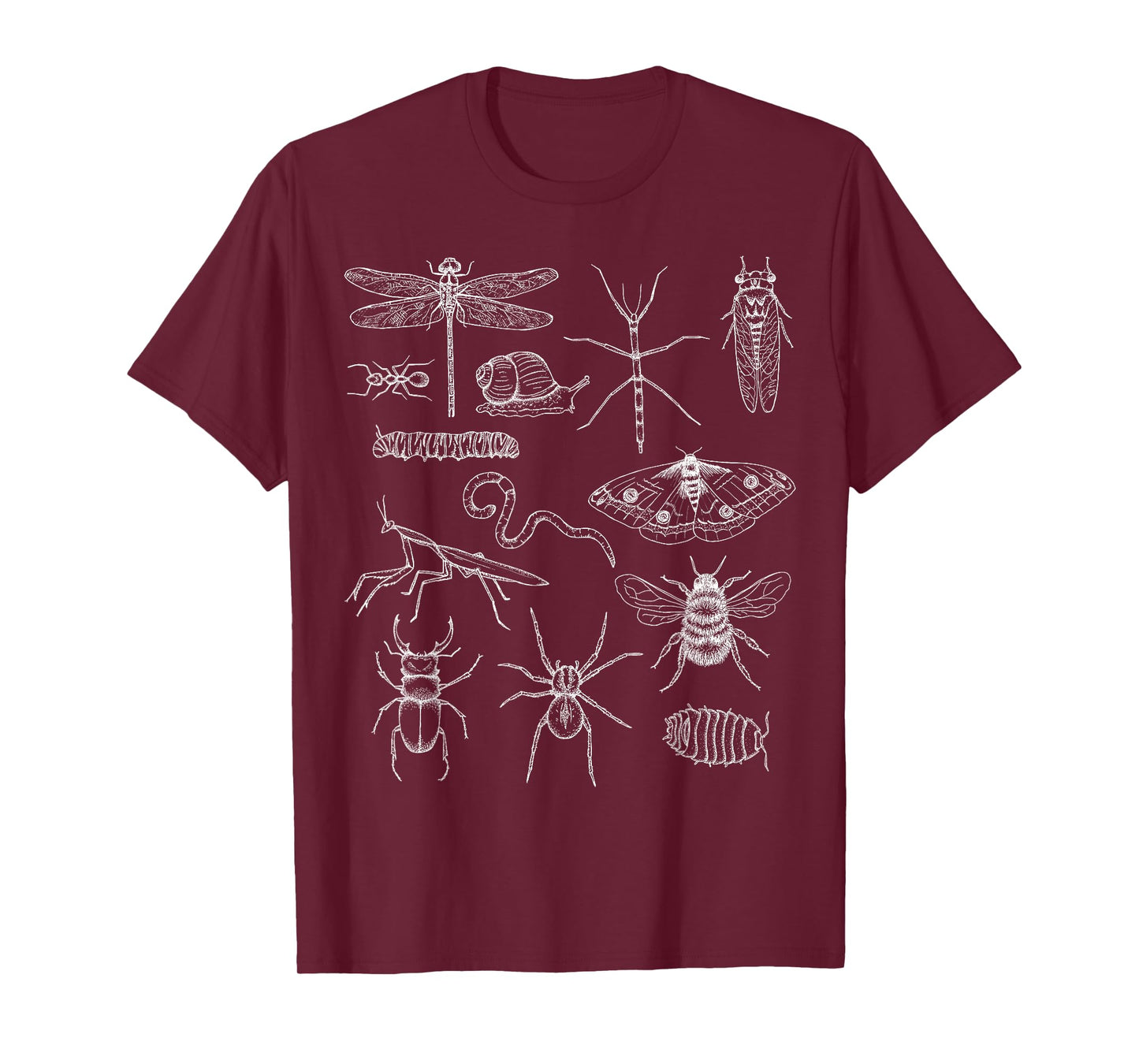 Minibeasts - Insects and Invertebrates Drawings T-Shirt Small