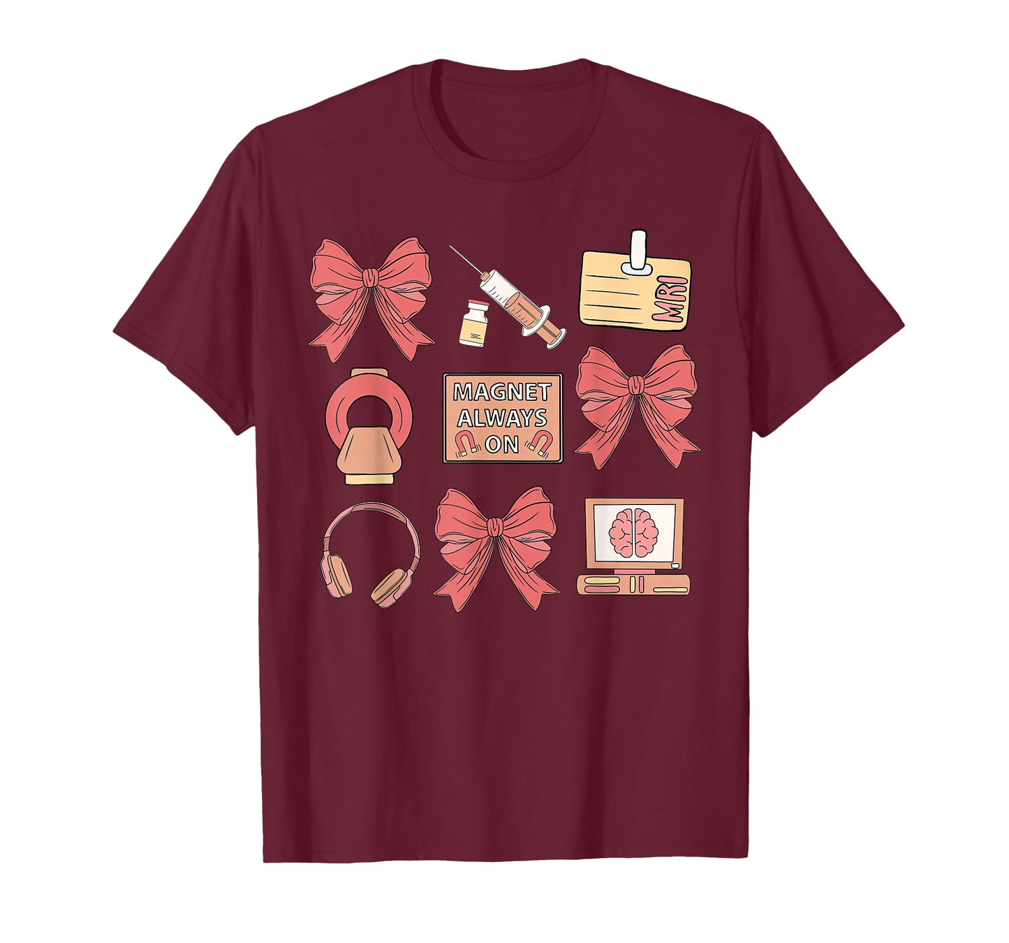 Cute MRI Tech Bow Coquette MRI Technologist Radiology X Ray T-Shirt