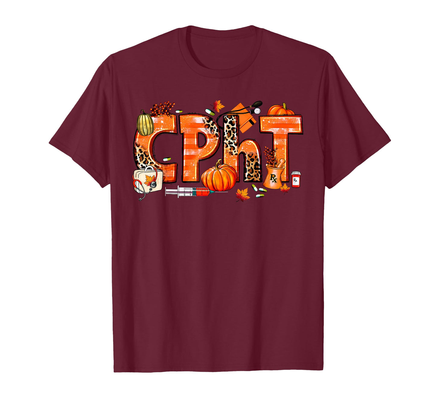 CPHT Pharmacy Technician Fall Autumn Pumpkin Thanksgiving T-Shirt