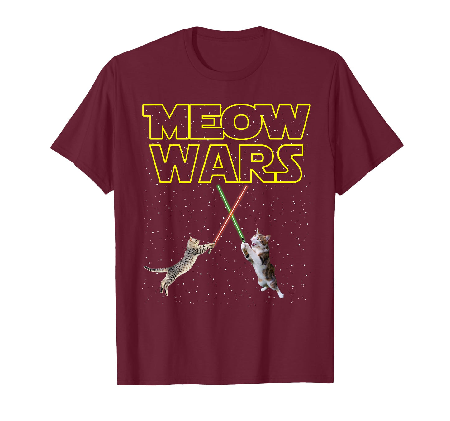 Meow Wars Cat Shirt Funny Gifts for Cats Lovers T-Shirts T-Shirt