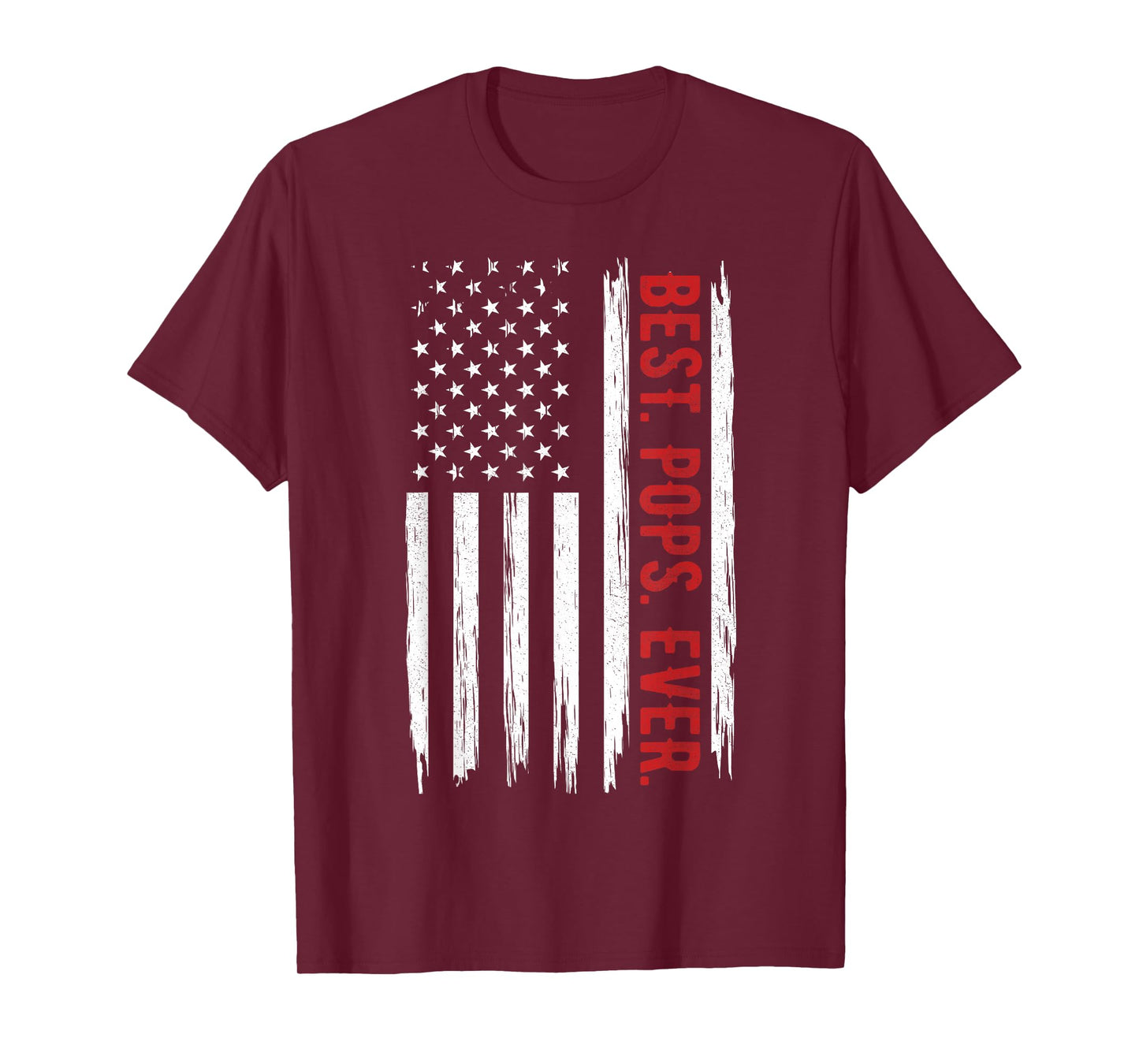 Best Pops Ever With US American Flag Gift For Father's Day T-Shirt