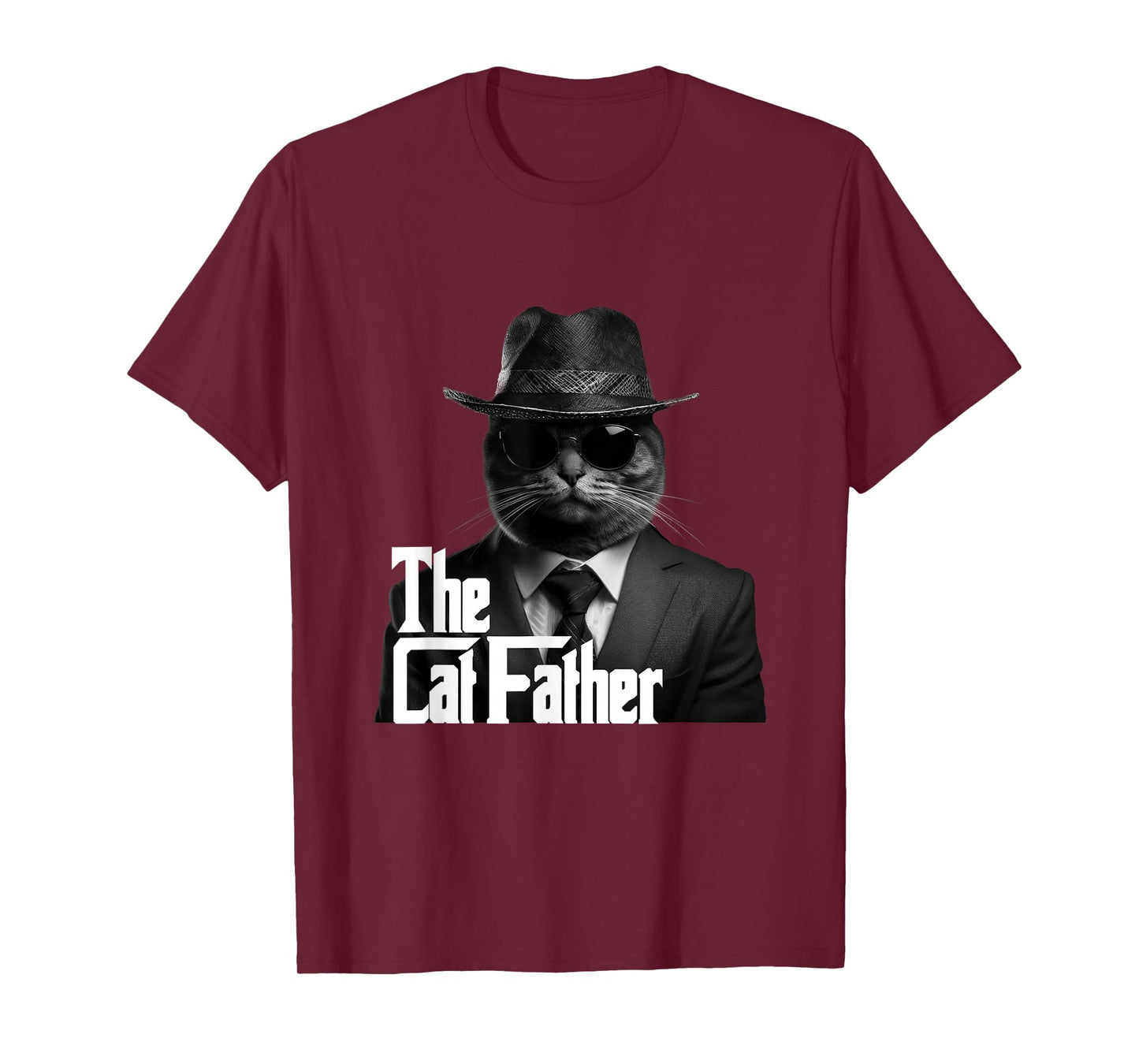 The Catfather Fathersday Best Birthday Cat Dad Funny Gift T-Shirt