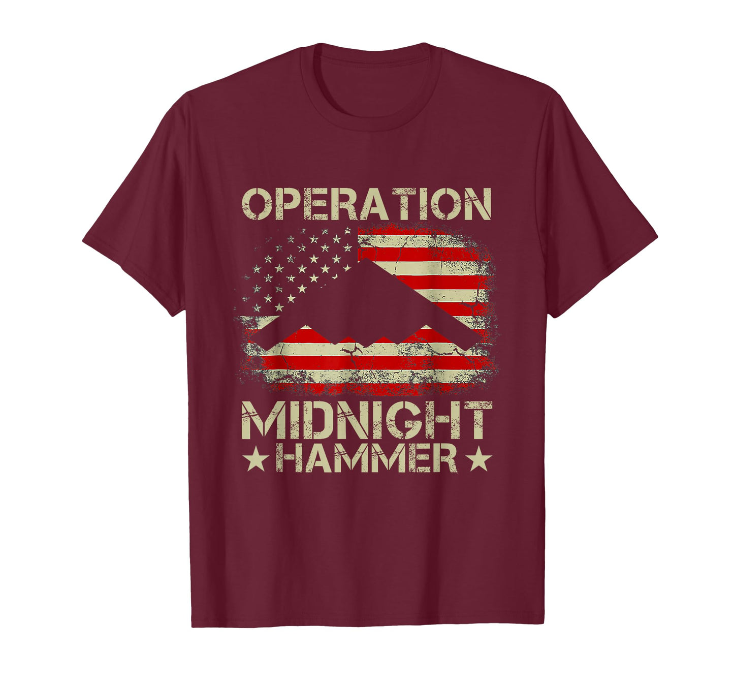 Retro Operation Midnight Hammer with American Flag T-Shirt