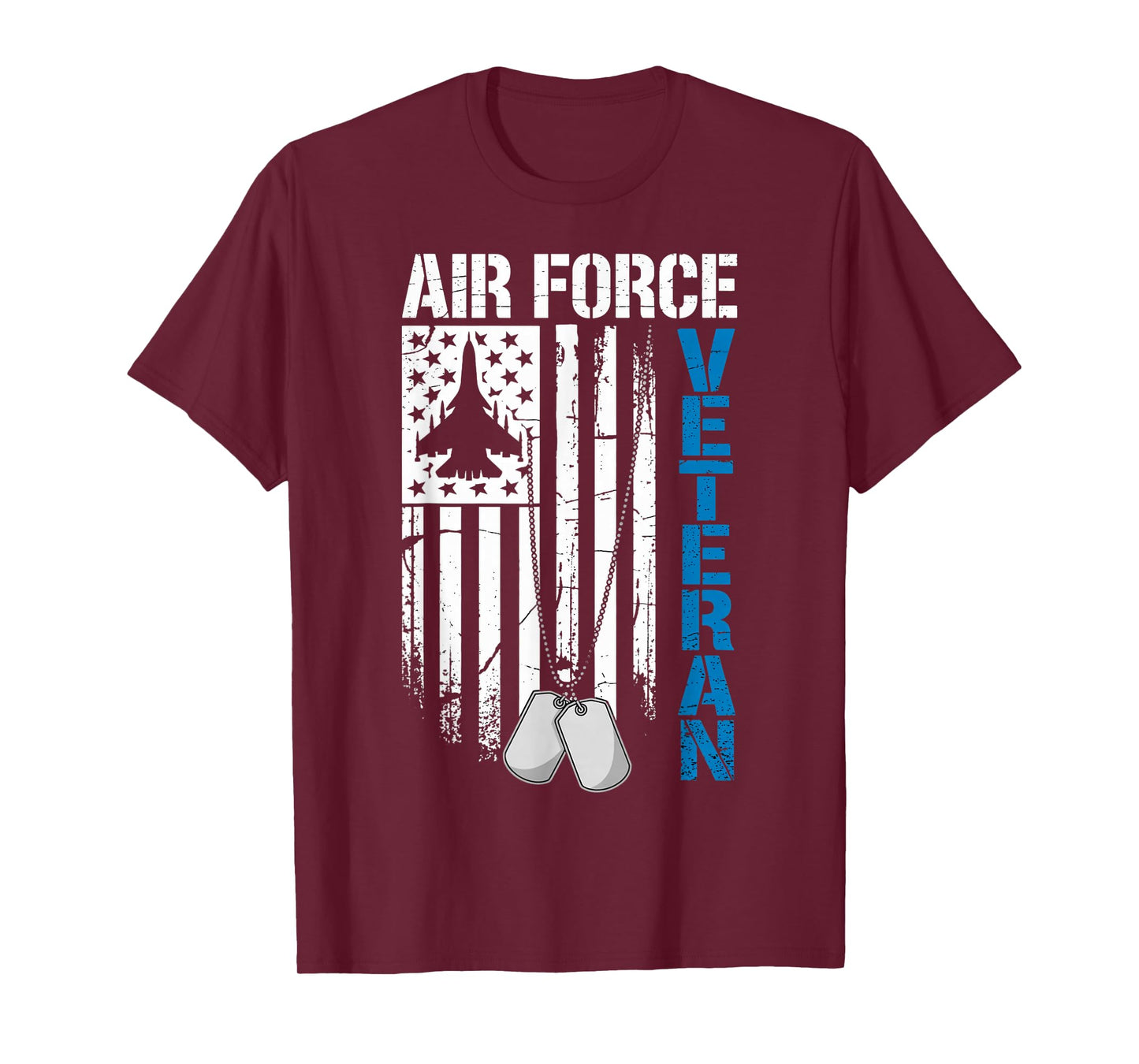 Air Force American USA Flag Patriotic Fighter Pilot Veteran T-Shirt