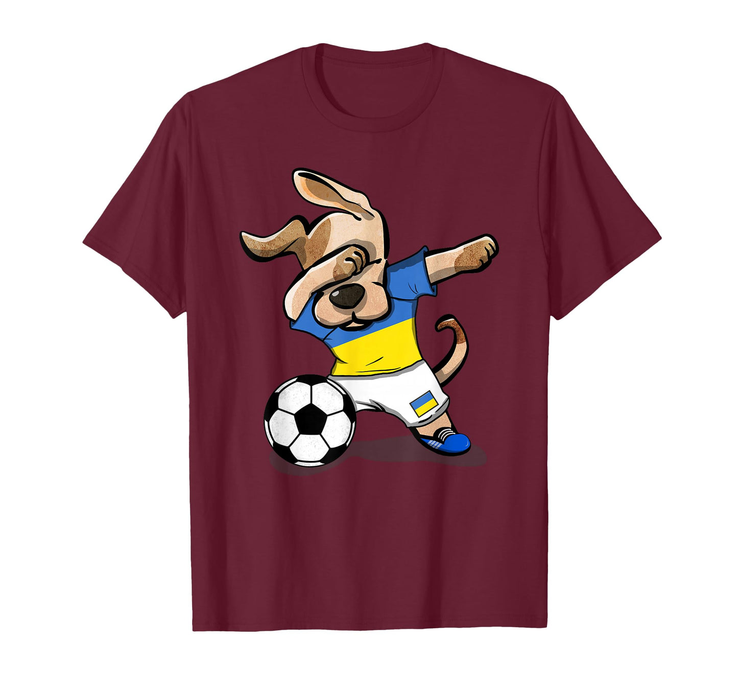 Dabbing Dog Ukraine Soccer Fans Jersey Ukrainian Football T-Shirt