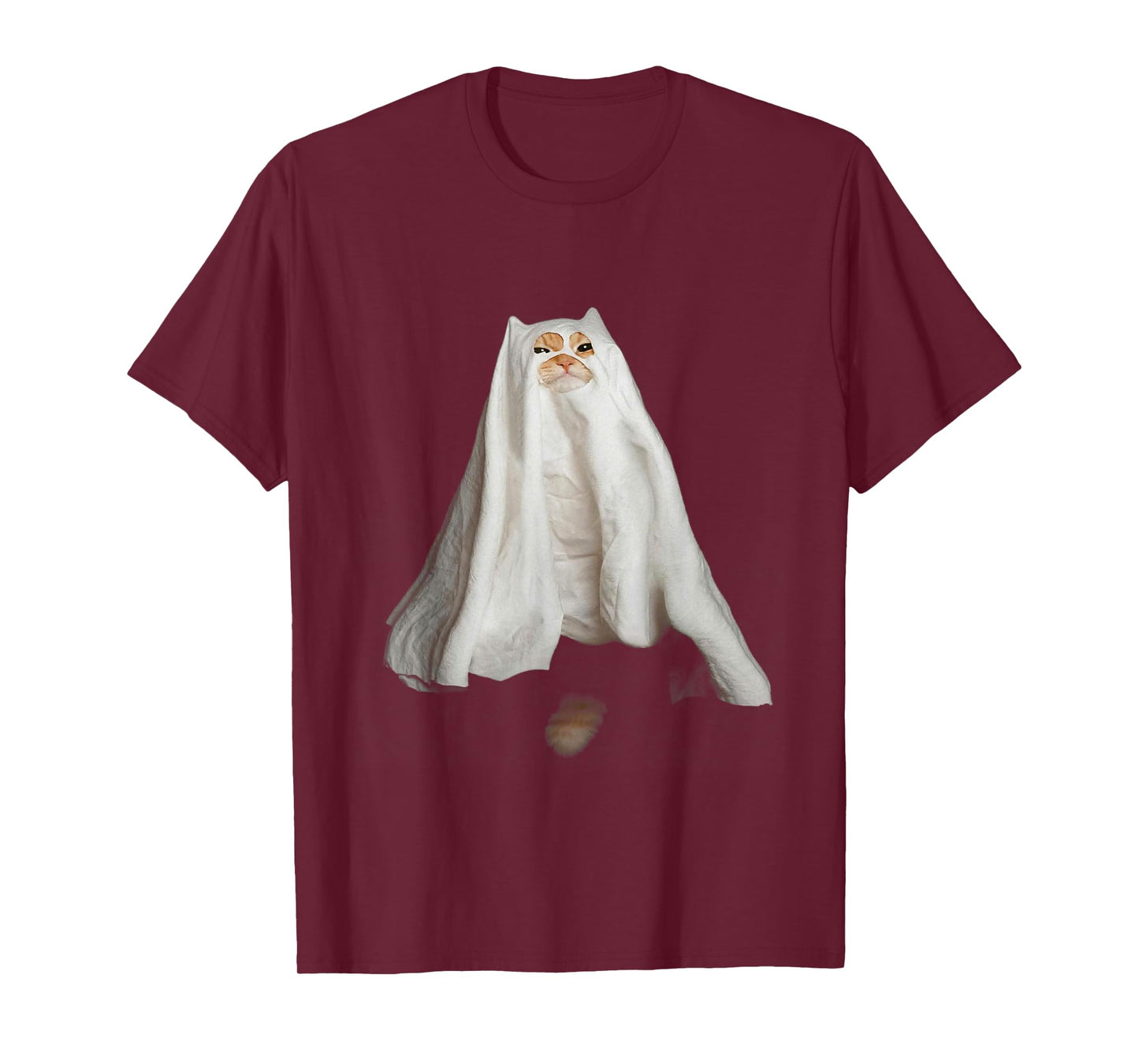 Ghost Cat Meme Funny Halloween Men Women Kids T-Shirt