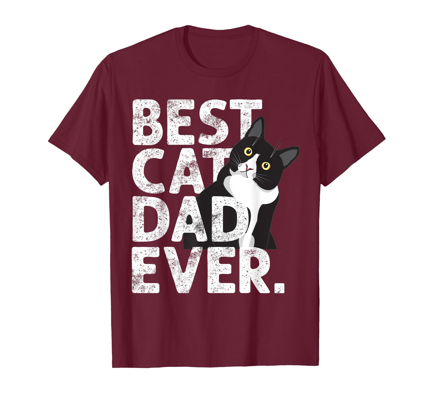 Funny Tuxedo Cat Daddy Father Gift Best Cat Dad Ever T-Shirt for Men Women
