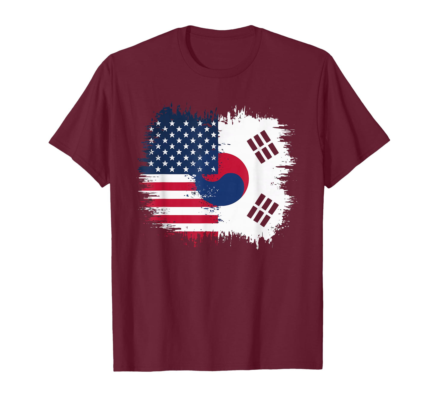 Half American Half Korean USA Flag South Korea America T-Shirt