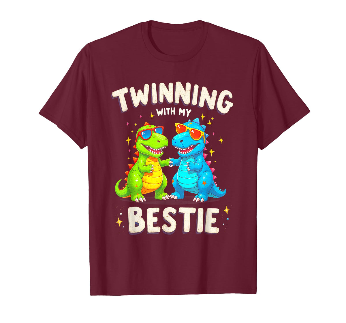 Twinning With My Bestie T-Rex Dinosaur Twin Day Spirit Week T-Shirt