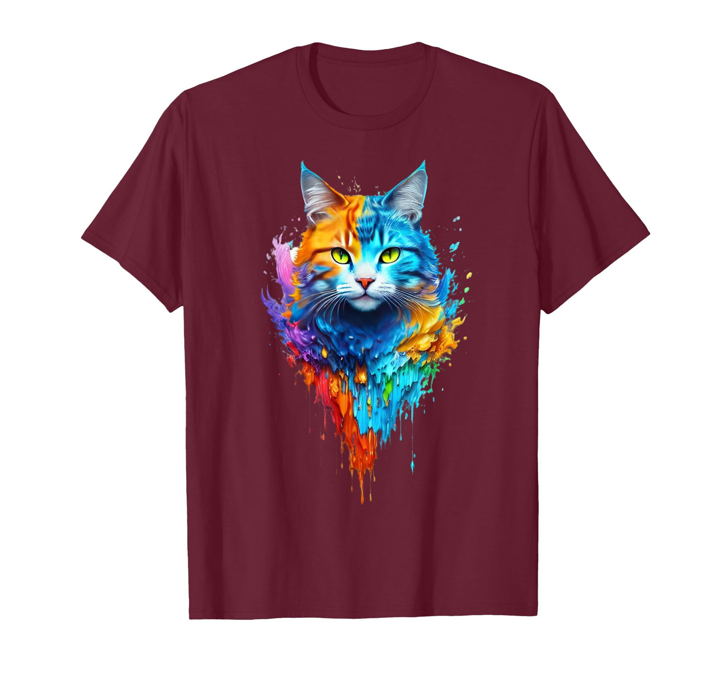 Cute Colorful Cat for kitten lovers art Kitty cats T-Shirt for Men Women Kids