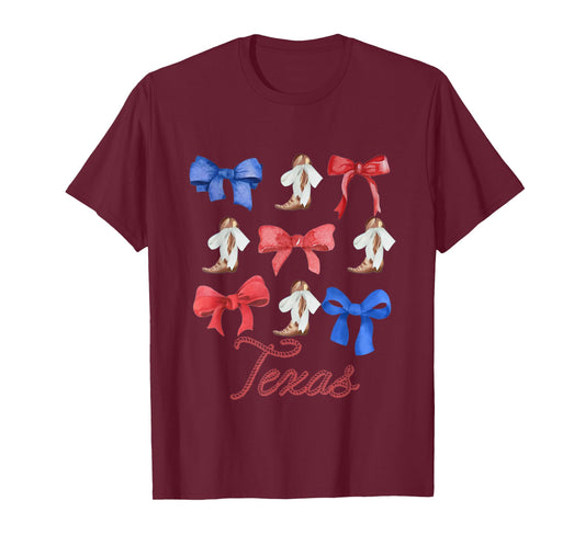 Coquette Bow Texas Cowgirl, Cute Houston T-Shirt