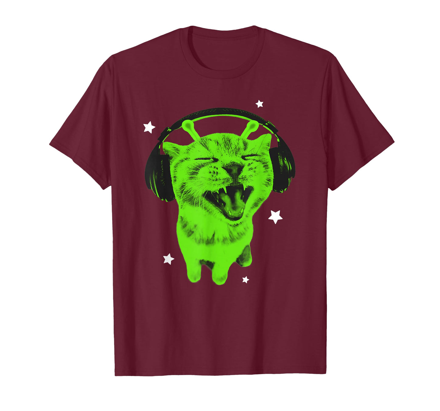 Funny Y2K Alien Cat Meme Retro Silly Cat Vintage Space Kitty T-Shirt