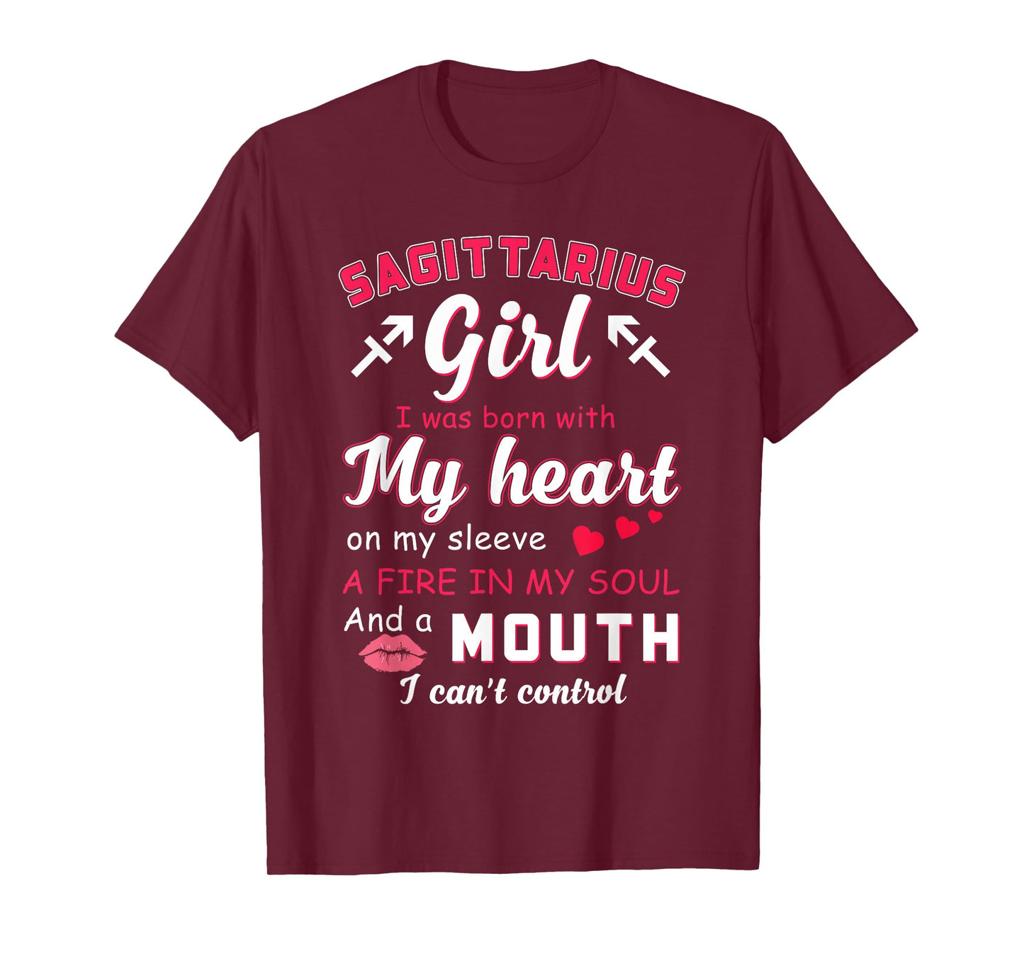 Sagittarius Girl Funny Quote with Zodiac Sign Birthday T-Shirt