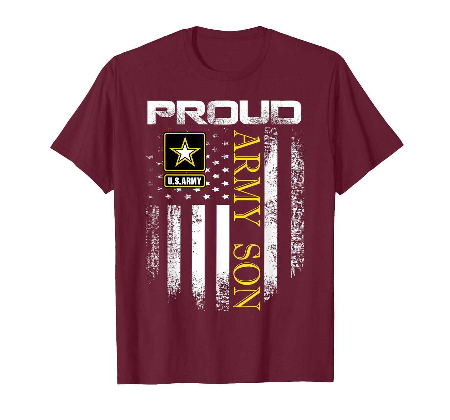 Vintage Proud Army Son With American Flag Gift T-Shirt