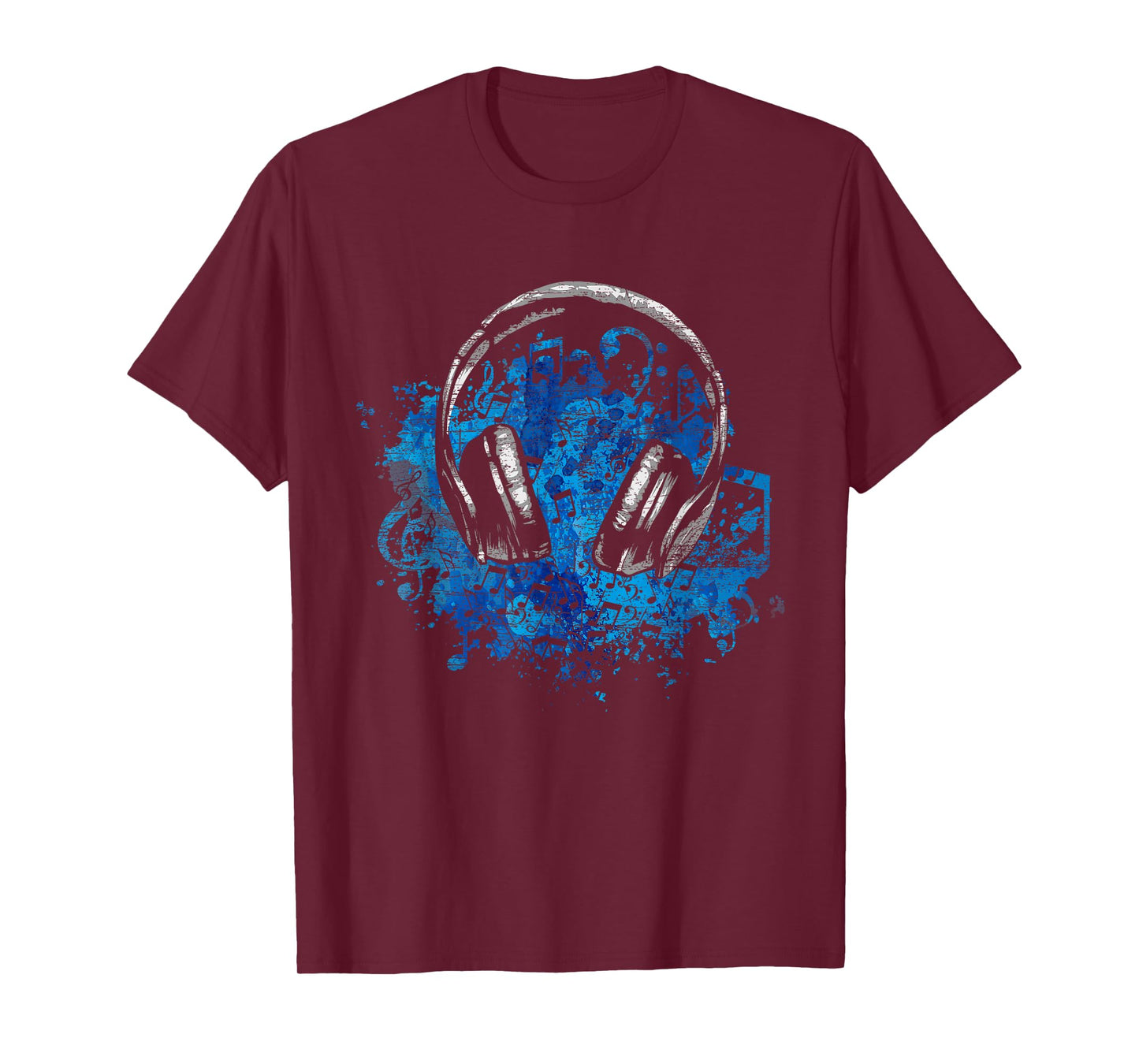 Headphones Music Lover Gift Musican Music T-Shirt Small