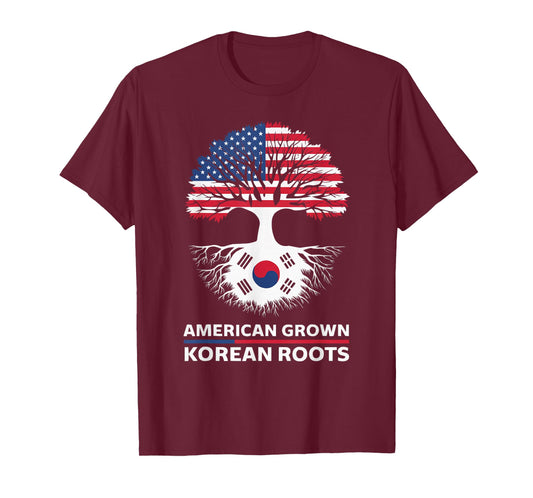 Half American Half Korean USA Flag South Korea America T-Shirt