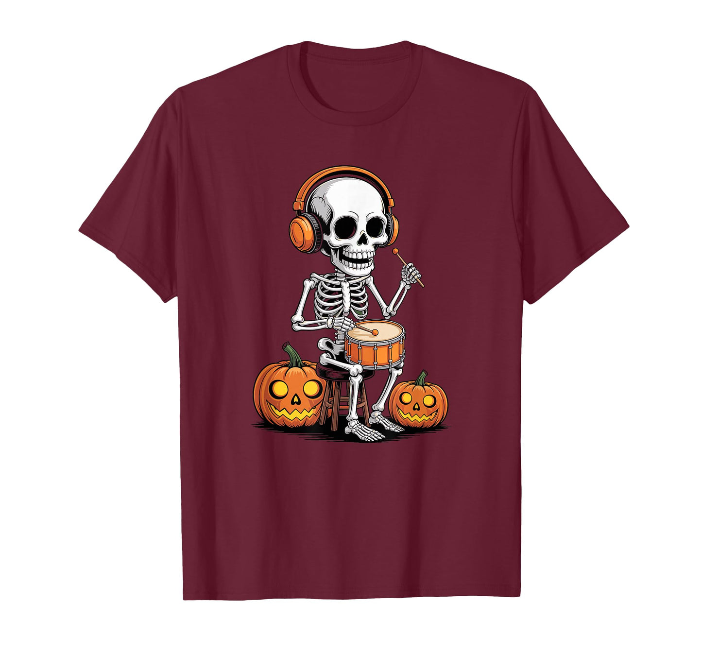 Halloween Skeleton Snare Drum T-Shirt