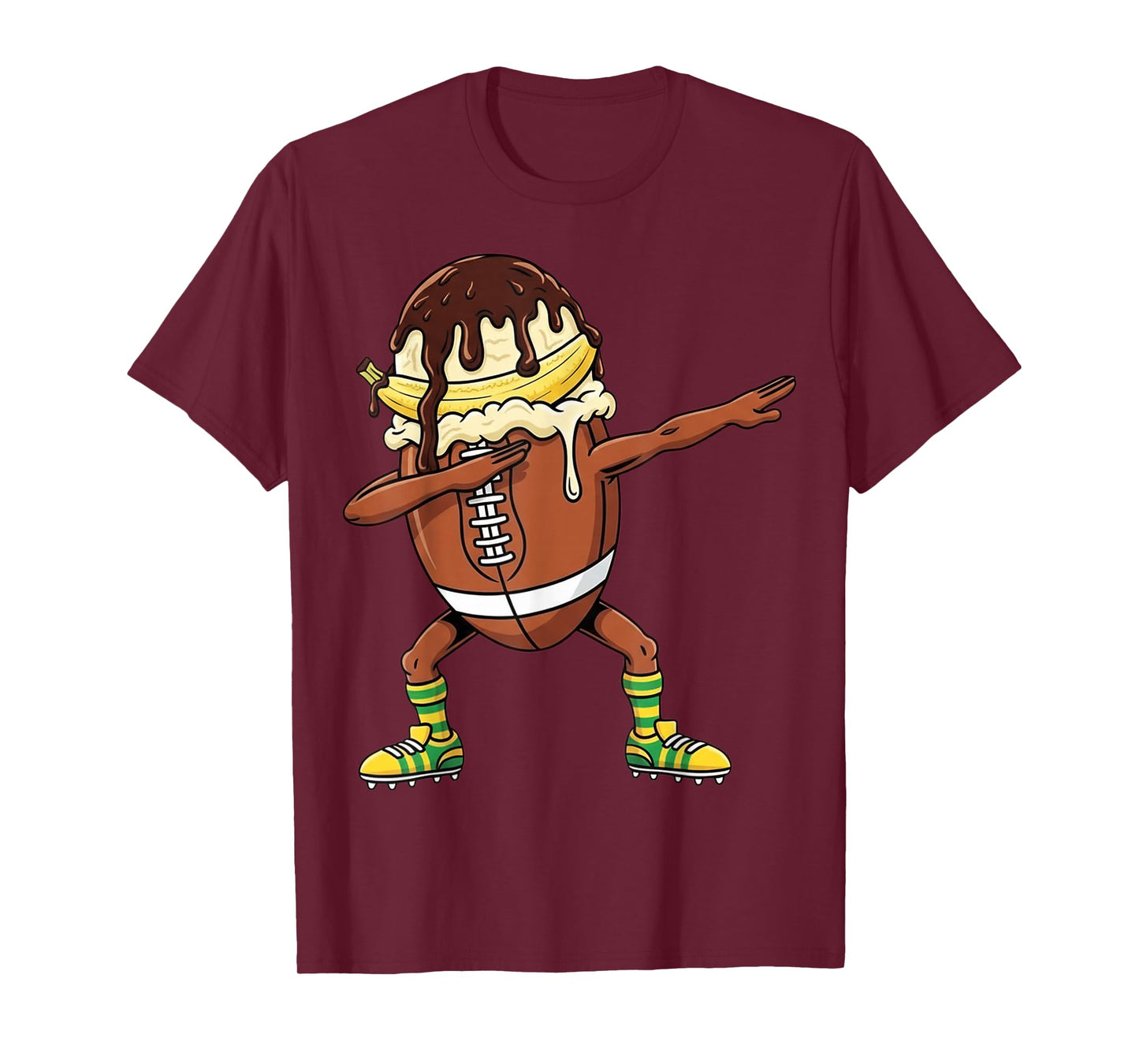 Dabbing Rugby Drip Ice Cream Kids Youth Boys Girls T-Shirt