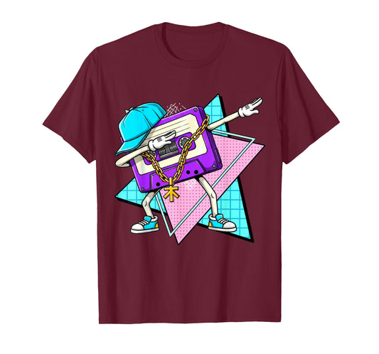 Funny Dabbing Cassette Tape 70s 80s 80s Outfit Nostalgia T-Shirt