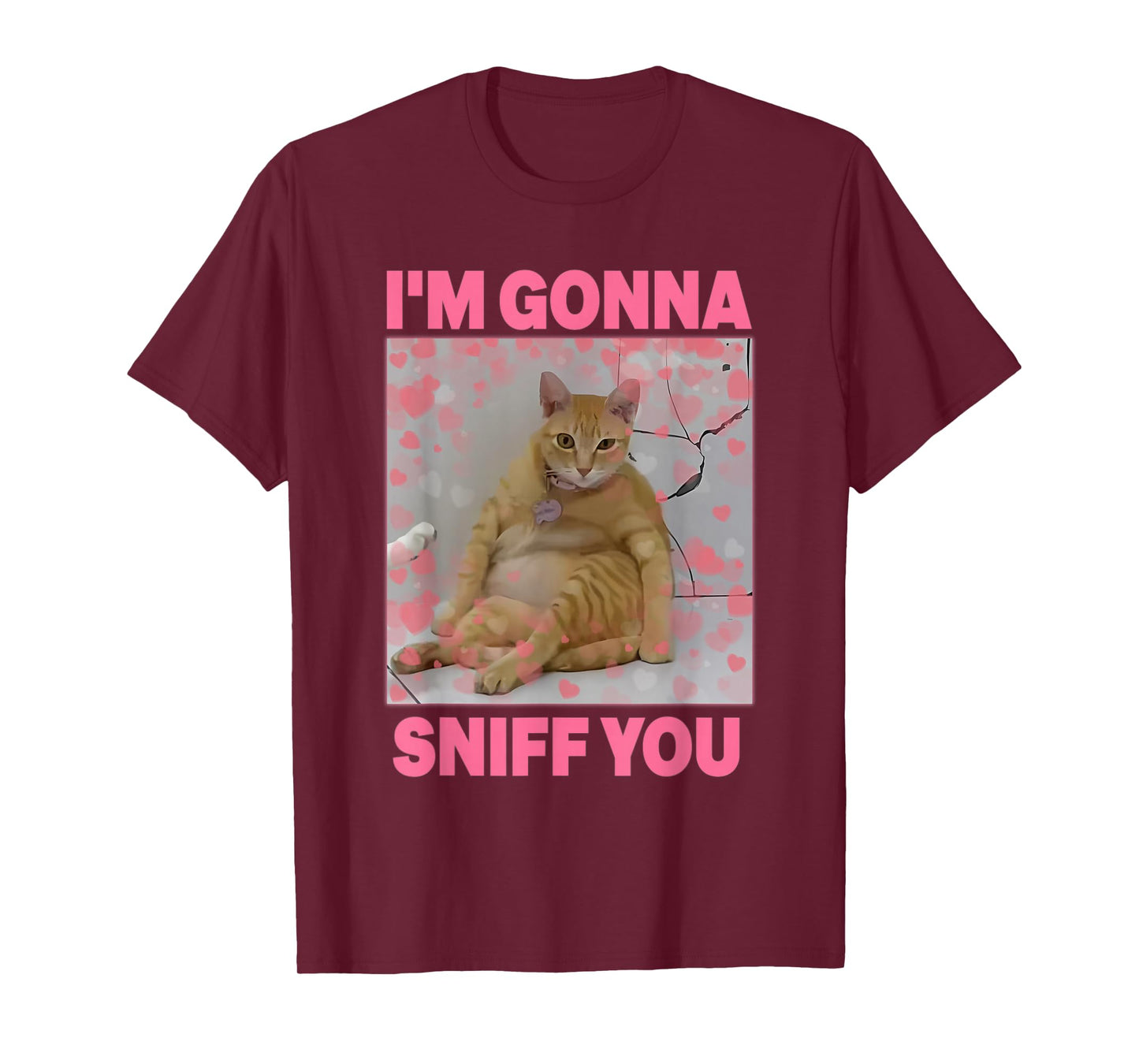 Funny Cat Meme Im Gonna Sniff You Goofy Ahh Unhinged T-Shirt