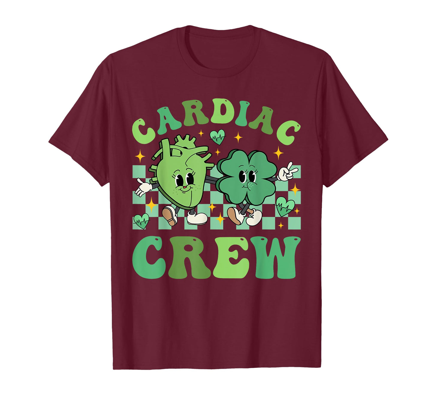 Cute Cardiac Crew Happy St Patricks Day Cardiology Echo Tech T-Shirt